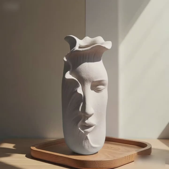 Unspoken - Face Sculpted Ceramic Pot